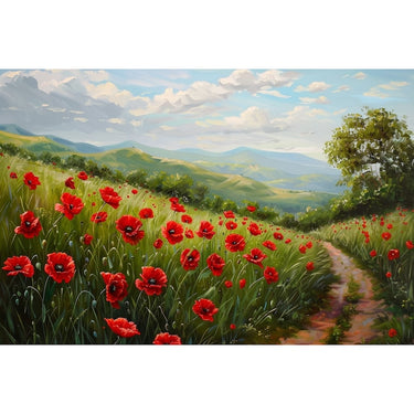 champ de coquelicots peinture
